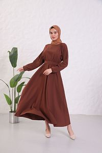 Mevsimlik Tesettür Elbise ürün fotoğrafı