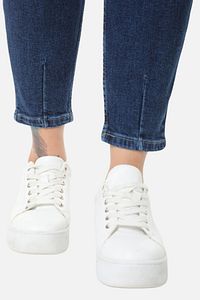 Mom Fit Jean Büyük Beden Yüksek Bel Carrot Kesim Dar Paça Pileli Esnek Kot Pantolon C600-lacivert ürün fotoğrafı