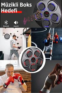 Akıllı Boks Egzersiz Aleti - Bluetoothlu Boks Makinesi  - Müzikli Boks Eğitim Tahtası ürün fotoğrafı