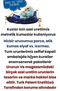 Kuş Yastığı - Muhabbet Kuşu Uyku Yatağı -yumuşak Uyku Tüneği ürün fotoğrafı