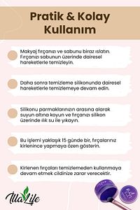 Makyaj Süngeri Hediyeli Büyük Boy Makyaj Fırçası & Süngerini Temizleme Sabunu Ve Silikon Matı 120 gr ürün fotoğrafı