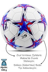 Pro Futbol Topu 2025 Maestro Şampiyonlar Ligi Pompalı Sert Zemin Halı Saha Futbol Topu No:5 Mavi ürün fotoğrafı