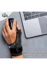 Örme Baş Parmak Ateli Destekli El Bilek Splinti Yüksek Kalite Örme Tespit Ateli ürün fotoğrafı