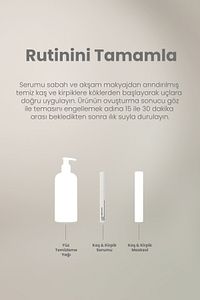 Kaş Kirpik Güçlendirici Serum 3ml – Su Bazlı Besleyici Dolgunlaştırıcı Vegan (%1 BİOTİN- %1 PEPTİT) ürün fotoğrafı