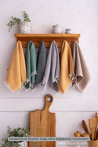 3 Adet - 30x50cm Elmas Desen Dekoratif Mutfak Peçetesi, Mutfak Kurulama Havlusu ürün fotoğrafı