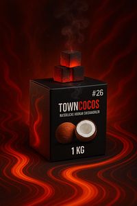 Town Coco's #26 Nargile Kömürü - 1 Kg 64 Küp - Yüksek Kalite Nargile Kömürü ürün fotoğrafı