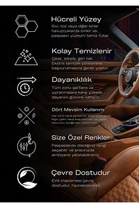 Togg T10x Eva Akıllı Yeni Nesil Oto Paspas Bagaj Havuzu Metal Topukluk Set Siyah/siyah Şerit ürün fotoğrafı