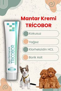 Tricobor Kedi Ve Köpekler Için Mantar Kremi Deri Kremi 80 gr X 1 Adet ürün fotoğrafı