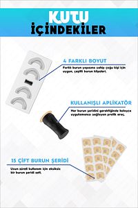 Premium Mıknatıslı Burun Bandı, 15'li Beyaz Horlama Önleyici Ve Burun Aparatı ürün fotoğrafı