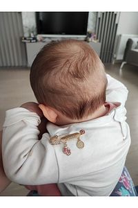 Kaplama Isimli Pembe Zirkon Taşlı Kız Bebek Yaka Iğnesi 5 Cm Tybkı031 ürün fotoğrafı