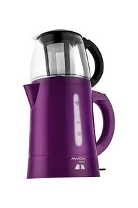 Teaplus Cam Demlikli Elektrikli Çay Makinesi Mor ürün fotoğrafı