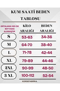 TOPARLAYICI KUM SAATİ GÖRÜNÜMLÜ AGRAFLI BEL AYARLI ZIBIN KORSE ürün fotoğrafı