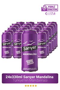 Sarıyer Mandalina Aromalı Gazoz 330ml X 24 Adet ürün fotoğrafı