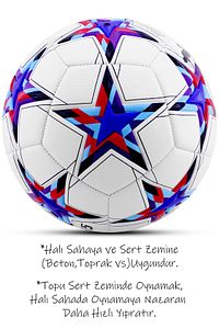 Pro Futbol Topu 2025 Maestro Şampiyonlar Ligi Pompalı Sert Zemin Halı Saha Futbol Topu No:5 Mavi ürün fotoğrafı