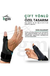 Örme Baş Parmak Ateli Destekli El Bilek Splinti Yüksek Kalite Örme Tespit Ateli ürün fotoğrafı