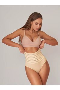 Buturo Model Karın Ve Göbek Düzleştiren Yüksek Bel Toparlayıcı Spor Korseli Slip Ten Renk ürün fotoğrafı
