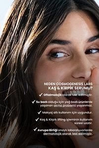 Kaş Kirpik Güçlendirici Serum 3ml – Su Bazlı Besleyici Dolgunlaştırıcı Vegan (%1 BİOTİN- %1 PEPTİT) ürün fotoğrafı
