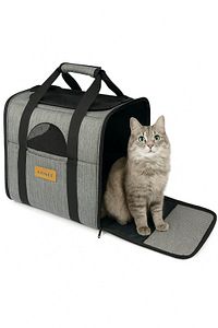 Gri Büyük Boy Kedi Köpek Taşıma Çantası ürün fotoğrafı