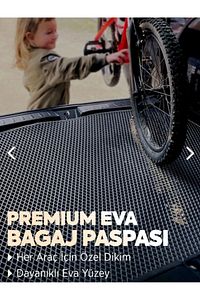 Togg T10x Eva Akıllı Yeni Nesil Oto Paspas Bagaj Havuzu Metal Topukluk Set Siyah/siyah Şerit ürün fotoğrafı