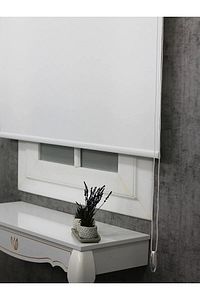 Ithal Kalın Beyaz Zebra Stor Güneşlik Perde Etek Düz Alüminyum Kasa Metal Ayak ürün fotoğrafı