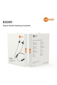 Es201 Boyun Bantlı Bluetooth 5.0 Kablosuz Mikrofonlu Kulak Içi Kulaklık Siyah ürün fotoğrafı