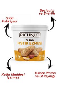 2 Kg Şekersiz Katkısız %100 Fıstık Ezmesi (2 X 1000 GR) ürün fotoğrafı