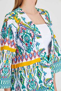 Kadın Yeşil Desenli Kimono ARM-23Y001125 ürün fotoğrafı