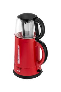 Teaplus Cam Demlikli Elektrikli Çay Makinesi Kırmızı ürün fotoğrafı