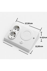 Dolap Ve Tezgah Altı Prizli Led Aydınlatma – 3 Watt Beyaz Işık | Mutfak Için Şık Işık Ve Priz Çözümü ürün fotoğrafı