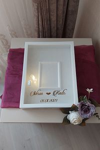 30x40 Cm Ledli ve İsimli Fotoğraf Bölümlü Tasarım Gül Kutusu Anı Çerçevesi! Ayna Çerçeve! ürün fotoğrafı