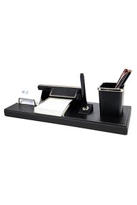 Vefa Ahşap Deri Ofis Masa Üstü Isimlik Masa Isimliği Yeni Iş Ofis Işyeri ürün fotoğrafı