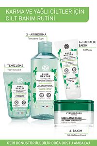 Karma ve Yağlı Cilt, Arındırıcı, Temizleyici, Matlaştırıcı Prebiyotik Kil Maske-Pure Menthe-75ml ürün fotoğrafı