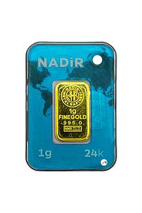 1 gr 24 Ayar Nadirgold gram Altın (DİKDÖRTGEN) ürün fotoğrafı