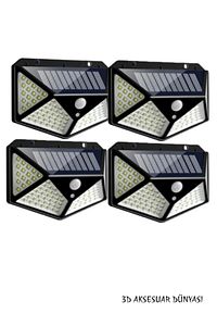 Güneş Enerjili Paris Dünyası Bahçe Lambası 100 Led 4lü Paket Bahçe Aplik Bahçe Lambası Aydınlatma ürün fotoğrafı
