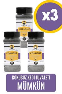 Kokusuz X 3 - Aktif Karbon Ve Siyah Çay Özlü Kedi Kumu Kokusu Giderici (1500 ML. /1080 GRAM ± 50 G) ürün fotoğrafı