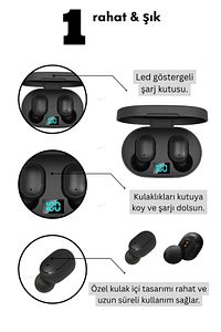 Dots E6s Bluetooth Kulaklık Hd Ses Extra Bass Yüksek Mikrofon Kalitesi ürün fotoğrafı