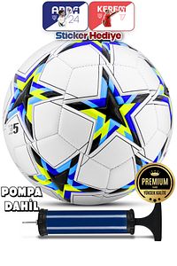 Orijinal Futbol Topu 2025 Şampiyonlar Ligi Pompalı Sert Zemin Halı Saha Futbol Topu No:5 Siyah 034. ürün fotoğrafı
