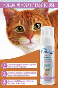 Kedi Tüy Dökülmesi Karşıtı Doğal ve Organik Kuru Köpük Şampuanı ürün fotoğrafı