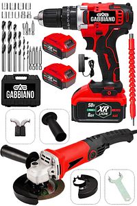 2li Set Snaıker 900watt Taşlama Devir Ayarlı 58vf Çift Akülü Darbeli Vidalama Matkap 27pcs Set ürün fotoğrafı