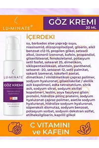 Göz Altı Kremi Morluk Torba Karşıtı Göz Çevresi Aydınlatıcı C Vitamin Kafein Gözaltı Morlukları Için ürün fotoğrafı