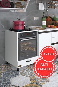 Ankastre Modülü Kabini Radon Byz Fırın Ocak Dolabı Kapaklı Ayaklı ürün fotoğrafı