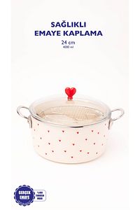 Cupid Emaye Kızartma Tenceresi/ Fritöz (Özel  Kapaklı) ürün fotoğrafı