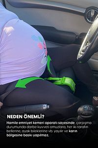 Hamile Emniyet Kemeri Aparati Hamileler Için Güvenli Konforlu Araba Için ürün fotoğrafı