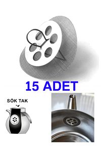 15 Adet Çaydanlık Içi Çay Süzgeci Demlik Süzgeç Söktak ürün fotoğrafı