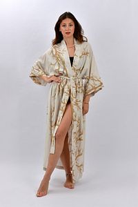 Keten Kimono Uzun ürün fotoğrafı