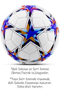 Orijinal Futbol Topu Şampiyonlar Ligi Pompalı Sert Zemin Halı Saha Futbol Topu No:5 Beyaz ürün fotoğrafı
