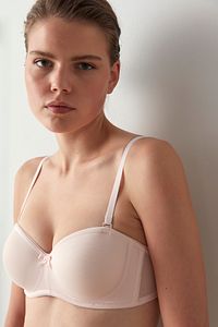 Pembe Toparlayıcı Balenli Dolgusuz Lotus Sütyen ürün fotoğrafı