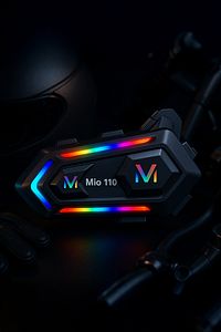 Mio 110 RGB 1000mAh IPX6 Motosiklet Kask Bluetooth Intercom Kulaklık ürün fotoğrafı