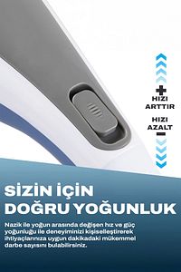 Çift Başlıklı Boyun Bel Sırt Bacak Masaj Aleti Büyük Boy 4 Başlık ürün fotoğrafı