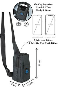 Newish Yuppy Club Keten Telefon Bölmeli Bel Ve Çapraz Omuz Çanta Göğüs Seyahet Günlük Bodybag ürün fotoğrafı